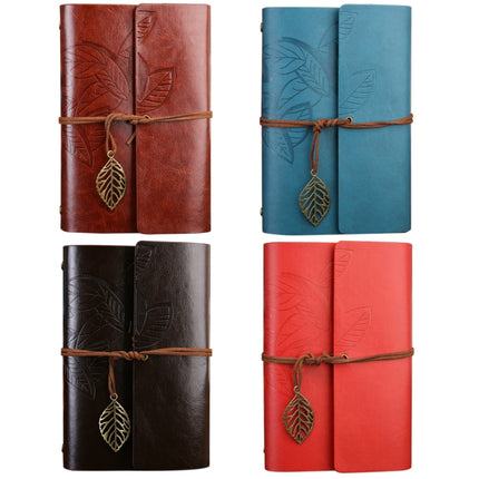 Creative Retro Autumn Leaves Pattern Loose-leaf Travel Diary Notebook, Size: L