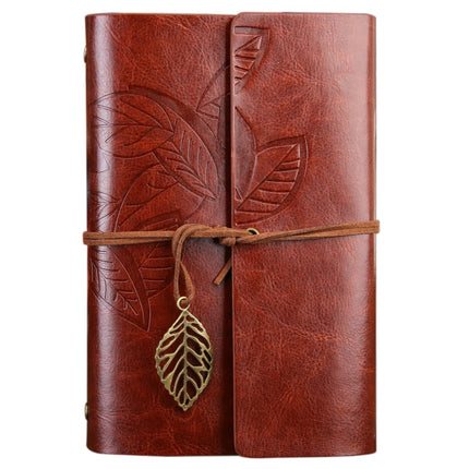 Creative Retro Autumn Leaves Pattern Loose-leaf Travel Diary Notebook, Size: M, M