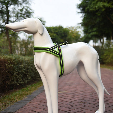 Pet Dogs A7 Reflective Polyester Chest Harness Lead Leash Traction Big Dogs Safety Chain Rope Collar, Size: S, 2.0*50*62cm, Size: S, 2.0*50*62cm
