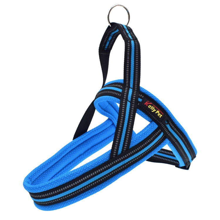 Pet Dogs A7 Reflective Polyester Chest Harness Lead Leash Traction Big Dogs Safety Chain Rope Collar, Size: S, 2.0*50*62cm