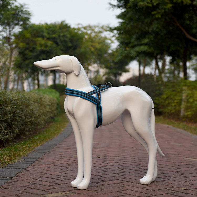Pet Dogs A7 Reflective Polyester Chest Harness Lead Leash Traction Big Dogs Safety Chain Rope Collar, Size: S, 2.0*50*62cm