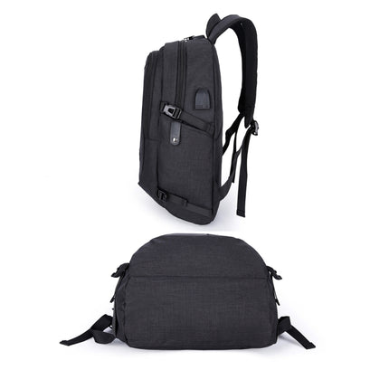 Multi-Function Large Capacity Travel Casual Backpack Laptop Computer Bag with External USB Charging Interface & Headphone Jack & Anti-theft Lock for Men