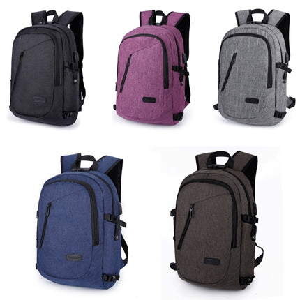 Multi-Function Large Capacity Travel Casual Backpack Laptop Computer Bag with External USB Charging Interface & Headphone Jack & Anti-theft Lock for Men