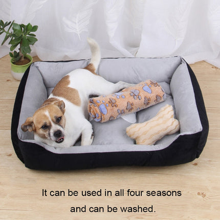 Dog Bone Pattern Big Soft Warm Kennel Pet Dog Cat Mat Blanket, Size: XS, 50×40×15cm