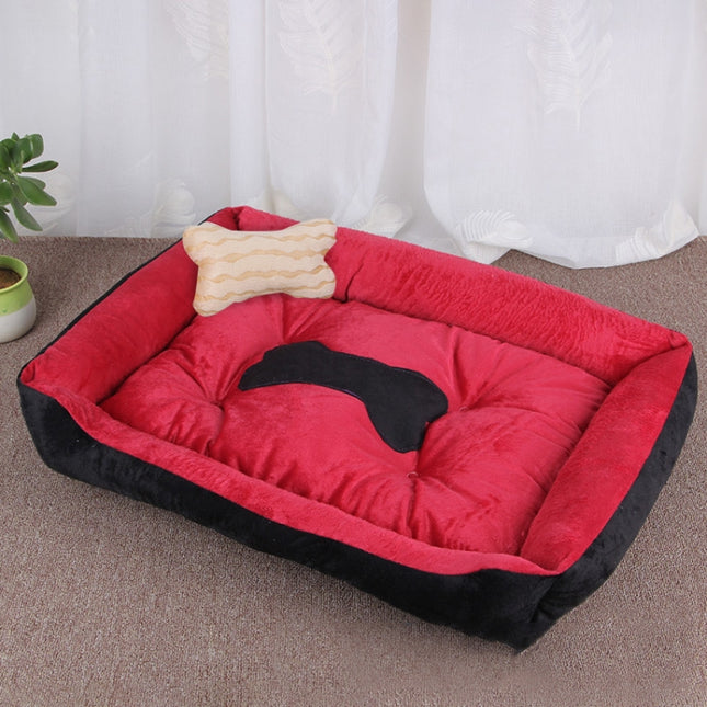 Dog Bone Pattern Big Soft Warm Kennel Pet Dog Cat Mat Blanket, Size: XS, 50×40×15cm, Size: XS