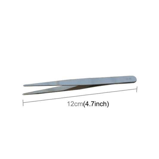 4pcs Stainless Steel Plants Cleaner Tool Straight Tweezer Plants Cleaning Tool Aquarium Maintenance Tools Marine Aquarium Live Plants Tweezers,Length:12cm, 12cm