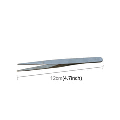 4pcs Stainless Steel Plants Cleaner Tool Straight Tweezer Plants Cleaning Tool Aquarium Maintenance Tools Marine Aquarium Live Plants Tweezers,Length:12cm, 12cm