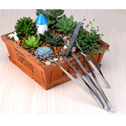 4pcs Stainless Steel Plants Cleaner Tool Straight Tweezer Plants Cleaning Tool Aquarium Maintenance Tools Marine Aquarium Live Plants Tweezers,Length:12cm, 12cm