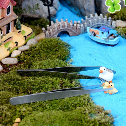 4pcs Stainless Steel Plants Cleaner Tool Straight Tweezer Plants Cleaning Tool Aquarium Maintenance Tools Marine Aquarium Live Plants Tweezers,Length:12cm, 12cm