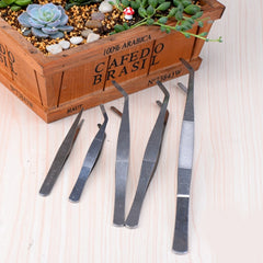 3pcs Stainless Steel Plants Cleaner Tool Crooked Tweezer Plants Cleaning Tool Aquarium Maintenance Tools Marine Aquarium Live Plants Tweezers,Length:25cm, 25cm