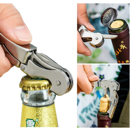 10pcs Multi-function Sea Horse Pattern Stainless Wine Bottle Opener, Can Opener Bottle Opener, Random Color Delivery, Sea Horse Style