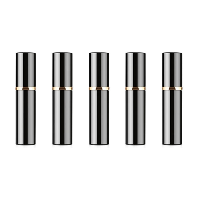Portable Mini Refillable Glass Perfume Fine Mist Atomizers with Metallic Exterior, 5ml