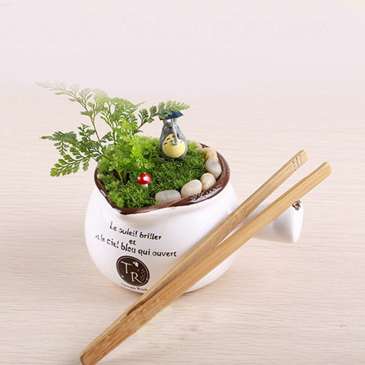 Bamboo Straight Tweezer Plants Cleaning Tool Moss Micro-landscape Making Tools Bamboo Product Plants Tweezers, Length: 18cm, Bamboo Tweezer