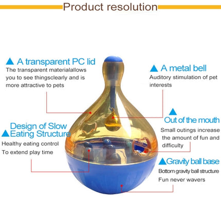 Pets Tumbler Leakage Food Ball Dog Training Exercise Fun Bowl Toys, Size: 14*9.5cm