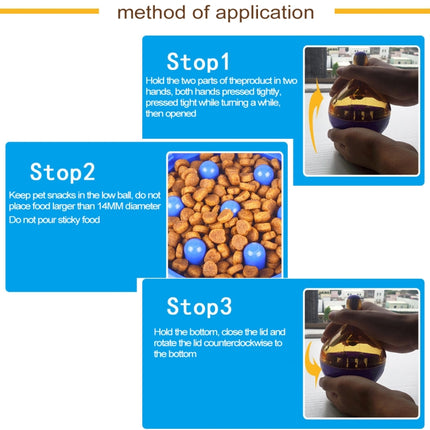 Pets Tumbler Leakage Food Ball Dog Training Exercise Fun Bowl Toys, Size: 14*9.5cm