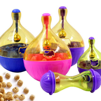 Pets Tumbler Leakage Food Ball Dog Training Exercise Fun Bowl Toys, Size: 14*9.5cm