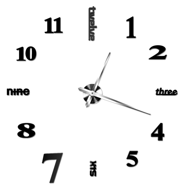 Creative 3D Mirror DIY Wall Sticker Clock, Size: 120*120cm