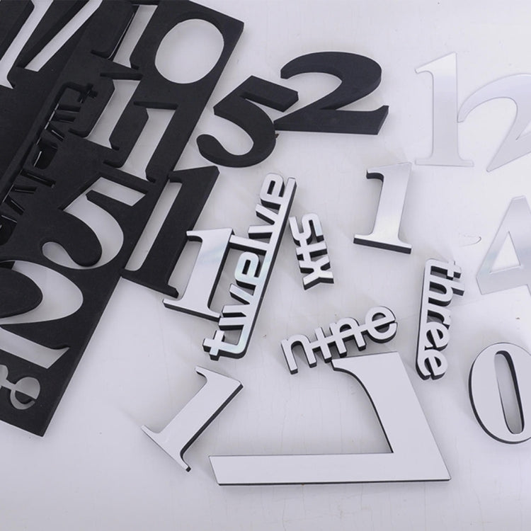 Creative 3D Mirror DIY Wall Sticker Clock, Size: 120*120cm