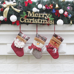 Hang Ornament Christmas Stockings Present Bags, Random Style Delivery