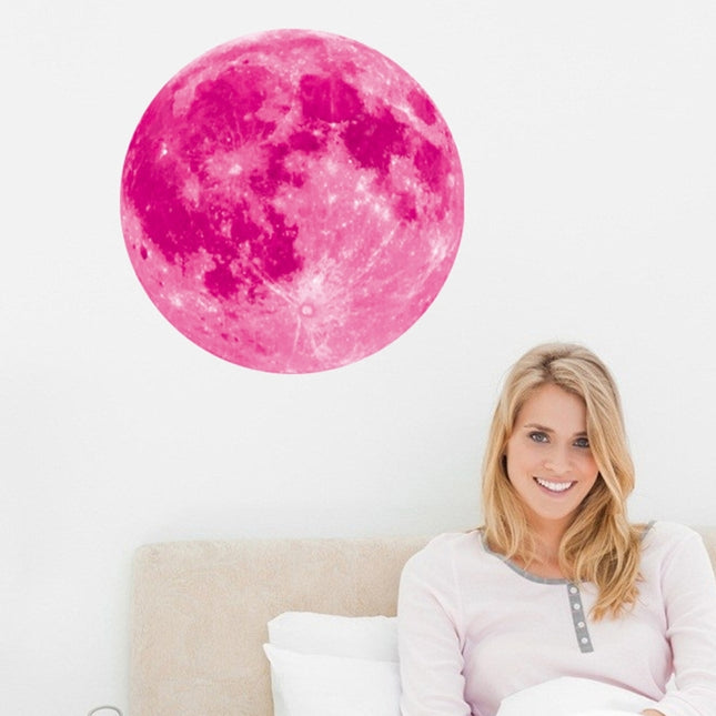 Fluorescent Moon Wall Stickers Halloween Wall Stickers Bedroom Living room Decorative Wall Stickers, Fluorescent Moon  Grey, Fluorescent Moon  Yellow, Fluorescent Moon  Pink