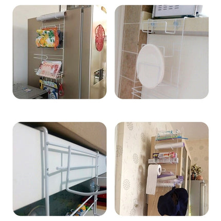 Multi-layer Fridge Storage Rack Side Shelf Sidewall Holder Multi-function Kitchen Organizer Household, Size: 25 x 9.5 x 62cm, 25 x 9.5 x 62cm