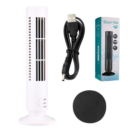 Ventilador eléctrico USB tipo torre Ventilador de aire acondicionado sin hojas