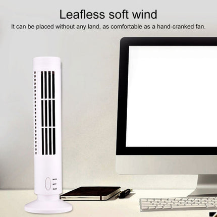 Ventilador eléctrico USB tipo torre Ventilador de aire acondicionado sin hojas