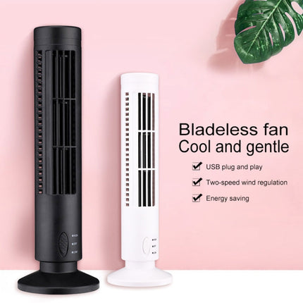 Ventilador eléctrico USB tipo torre Ventilador de aire acondicionado sin hojas