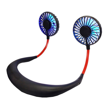 Creative Mini Hanging Neck Type Fan Outdoor LED Fan, F008 (White), F008 (Black), F008, F008 (Blue)