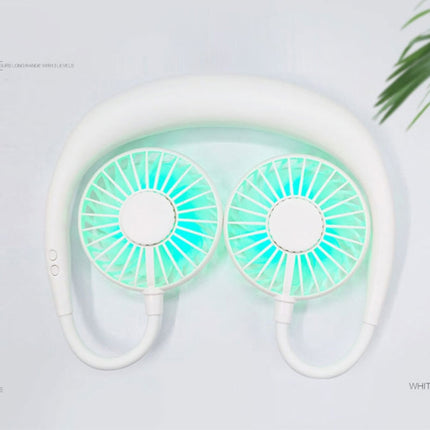 Creative Mini Hanging Neck Type Fan Outdoor LED Fan, F008 (White), F008 (Black), F008, F008 (Blue)