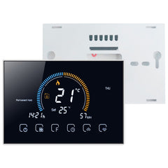 BHT-8000-GCLW Controlling Water/Gas Boiler Heating Energy-saving and Environmentally-friendly Smart Home Negative Display LCD Screen Round Room Thermostat with WiFi