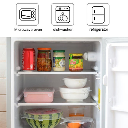 6 PCS / Set Food Grade Silicone Sealing Lids Fresh Keeping Covers