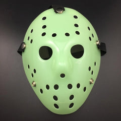 Halloween Party Cool Thicken Jason Mask, Fluorescent Green, Gold, Red + White, Silver, White