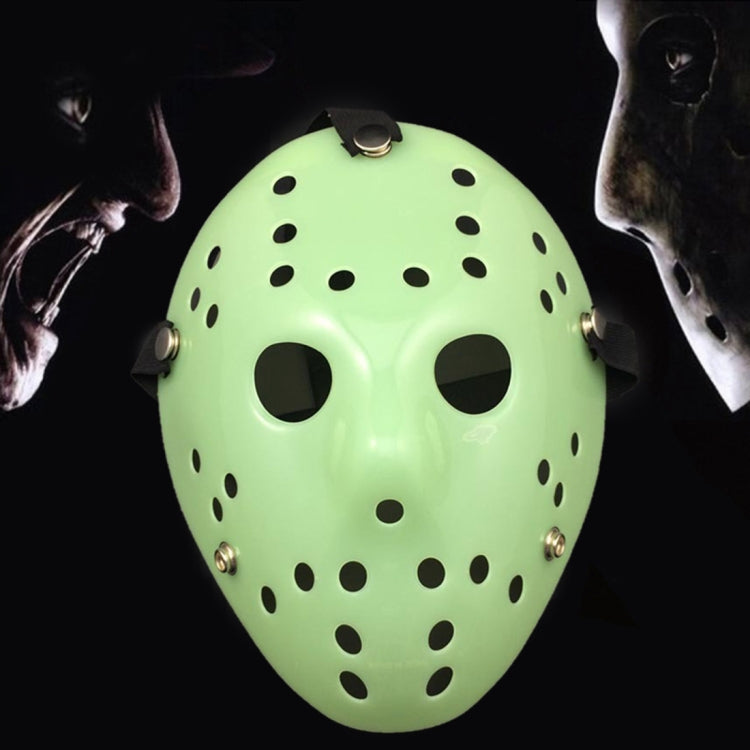 Halloween Party Cool Thicken Jason Mask, Fluorescent Green, Gold, Red + White, Silver, White