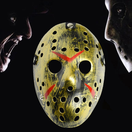 Halloween Party Cool Thicken Jason Mask, Silver, Fluorescent Green, Gold, Red + White