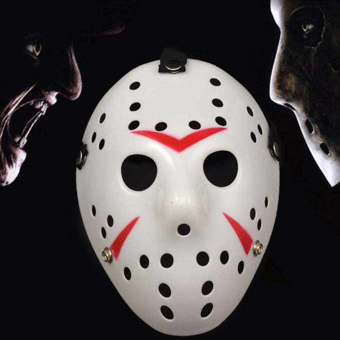 Halloween Party Cool Thicken Jason Mask, Silver, Fluorescent Green, Gold, Red + White