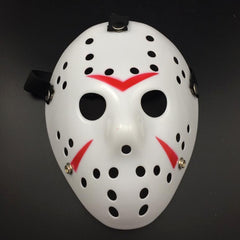 Halloween Party Cool Thicken Jason Mask, Red + White, Silver, Fluorescent Green, Gold
