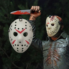 Halloween Party Cool Thicken Jason Mask, Fluorescent Green, Gold, Red + White, Silver, White