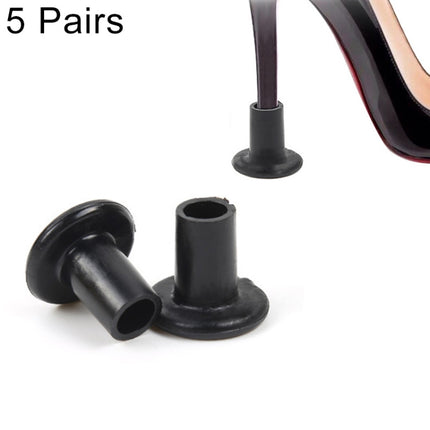 5 Pairs Non-slip Wear-resistant Increase Shoes High Stiletto Heel Protector Caps, Random Color Delivery