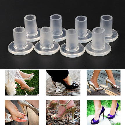 5 Pairs Non-slip Wear-resistant Increase Shoes High Stiletto Heel Protector Caps, Random Color Delivery, HC9014, HC9014T
