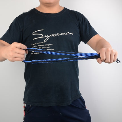 Pet Telescopic Buffer Double Traction Rope Nylon Reflective Braided Rope, Small, Length: 70cm, Random Color Delivery