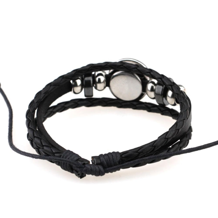 European and American Hand-knitted Beaded Retro DIY Bracelet Constellation Leather Punk Fashion Bracelet