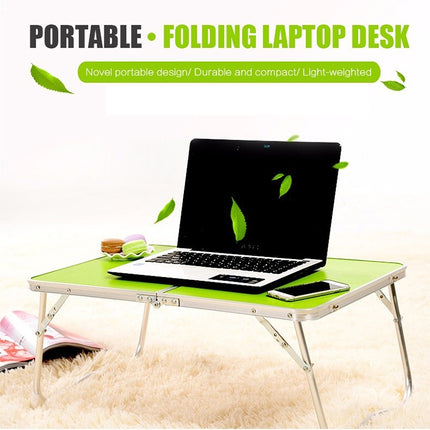 Plastic Mat Adjustable Portable Laptop Table Folding Stand Computer Reading Desk Bed Tray, Plastic Mat, Plastic Mat (Wood), Plastic Mat (Sapphire Blue)