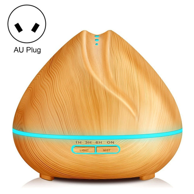Peach Shape Wood Grain Remote Control Ultrasonic Humidifier Aromatherapy Machine Automatic Alcohol Sprayer with LED Lights, Capacity: 400mL, AU Plug (Light Wood Color), Peach Shape Light Wood Color, Diamond Dark Wood Color, Diamond Light Wood Color����...