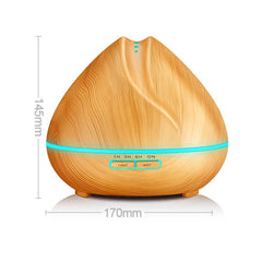 Peach Shape Wood Grain Remote Control Ultrasonic Humidifier Aromatherapy Machine Automatic Alcohol Sprayer with LED Lights, Capacity: 400mL, AU Plug (Light Wood Color), Peach Shape Light Wood Color, Diamond Dark Wood Color, Diamond Light Wood Color����...