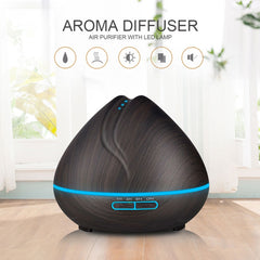 Peach Shape Wood Grain Remote Control Ultrasonic Humidifier Aromatherapy Machine Automatic Alcohol Sprayer with LED Lights, Capacity: 400mL, AU Plug (Light Wood Color), Peach Shape Light Wood Color, Diamond Dark Wood Color, Diamond Light Wood Color����...