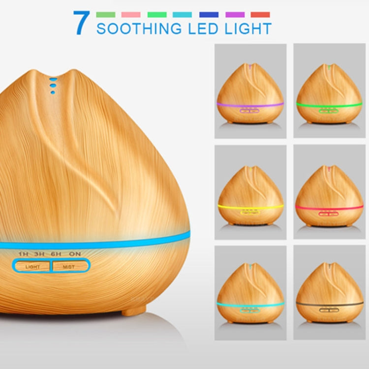 Peach Shape Wood Grain Remote Control Ultrasonic Humidifier Aromatherapy Machine Automatic Alcohol Sprayer with LED Lights, Capacity: 400mL, AU Plug (Light Wood Color), Peach Shape Light Wood Color, Diamond Dark Wood Color, Diamond Light Wood Color����...