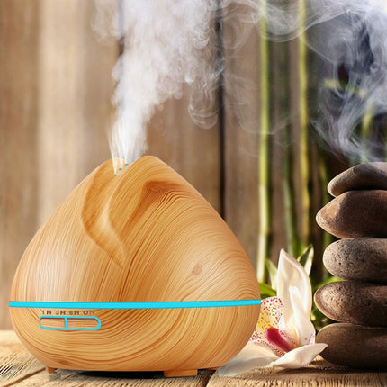 Peach Shape Wood Grain Remote Control Ultrasonic Humidifier Aromatherapy Machine Automatic Alcohol Sprayer with LED Lights, Capacity: 400mL, AU Plug (Light Wood Color), Peach Shape Light Wood Color, Diamond Dark Wood Color, Diamond Light Wood Color    ...