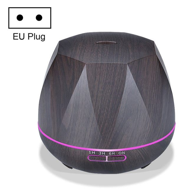 Peach Shape Wood Grain Remote Control Ultrasonic Humidifier Aromatherapy Machine Automatic Alcohol Sprayer with LED Lights, Capacity: 400mL, EU Plug (Dark Wood Color), Diamond Dark Wood Color, Diamond Light Wood Color, Peach Shape Dark Wood Color������...