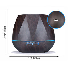 Peach Shape Wood Grain Remote Control Ultrasonic Humidifier Aromatherapy Machine Automatic Alcohol Sprayer with LED Lights, Capacity: 400mL, EU Plug (Dark Wood Color), Diamond Dark Wood Color, Diamond Light Wood Color, Peach Shape Dark Wood Color������...